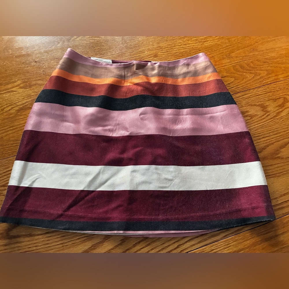H&M Striped Multicolor Color block Mod Women's Mini Skirt size 10